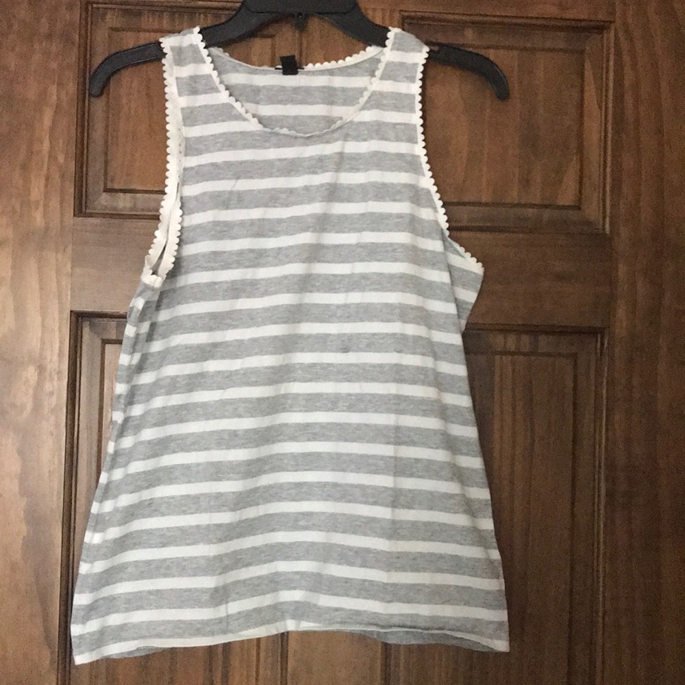 Striped J. crew tank Medium